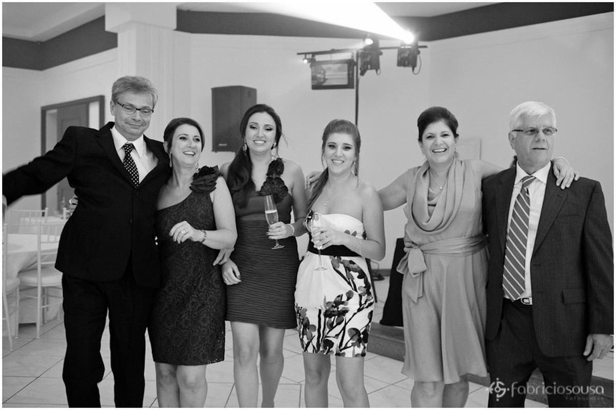 Retrato das formandas e seus respectivos familiares