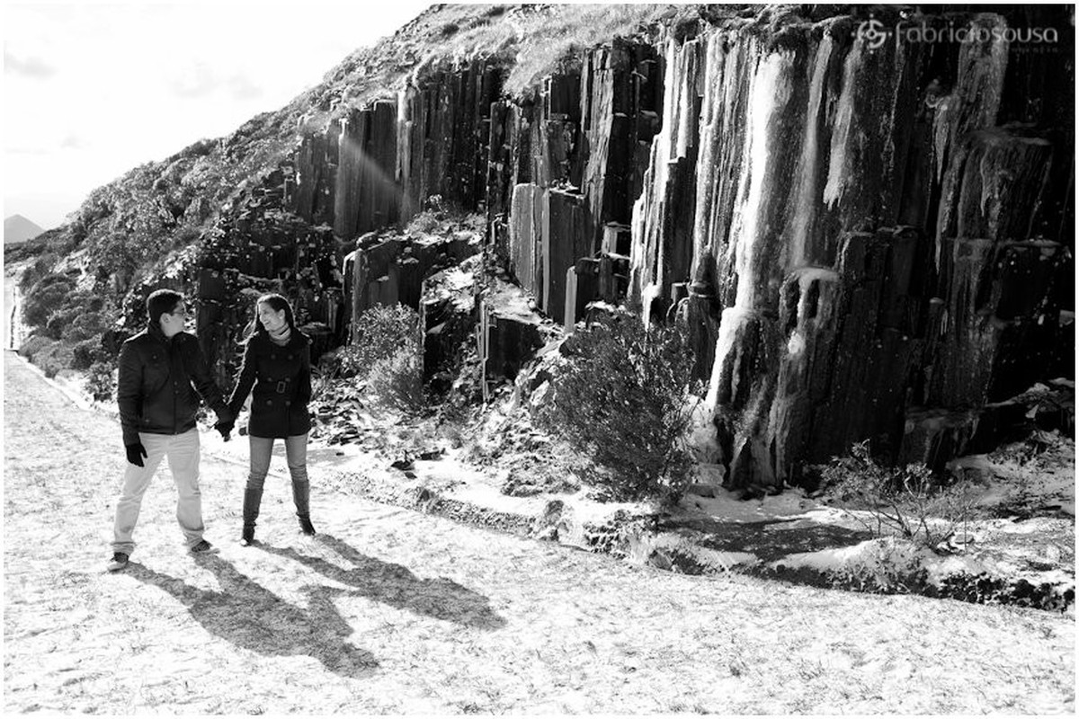 casal na neve casamento