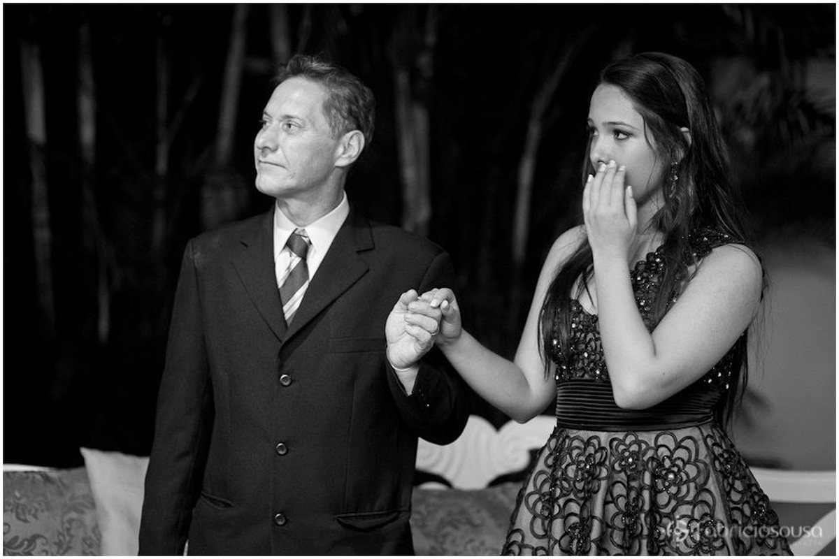 Momento de emoção junto ao pai p