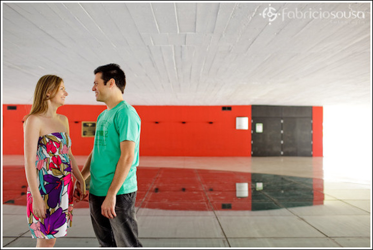 Ensaio Rose e Wagner em Curitiba no Museu Oscar Niemeyer