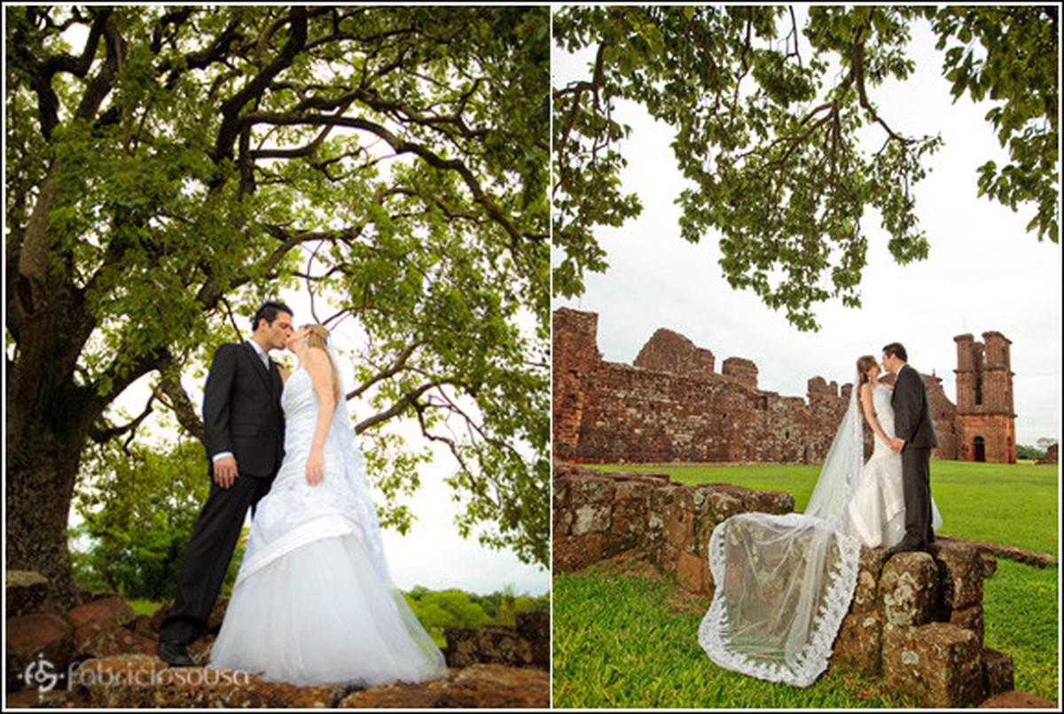 Trash The Dress Rose e Wagner em Ijuí se beijam