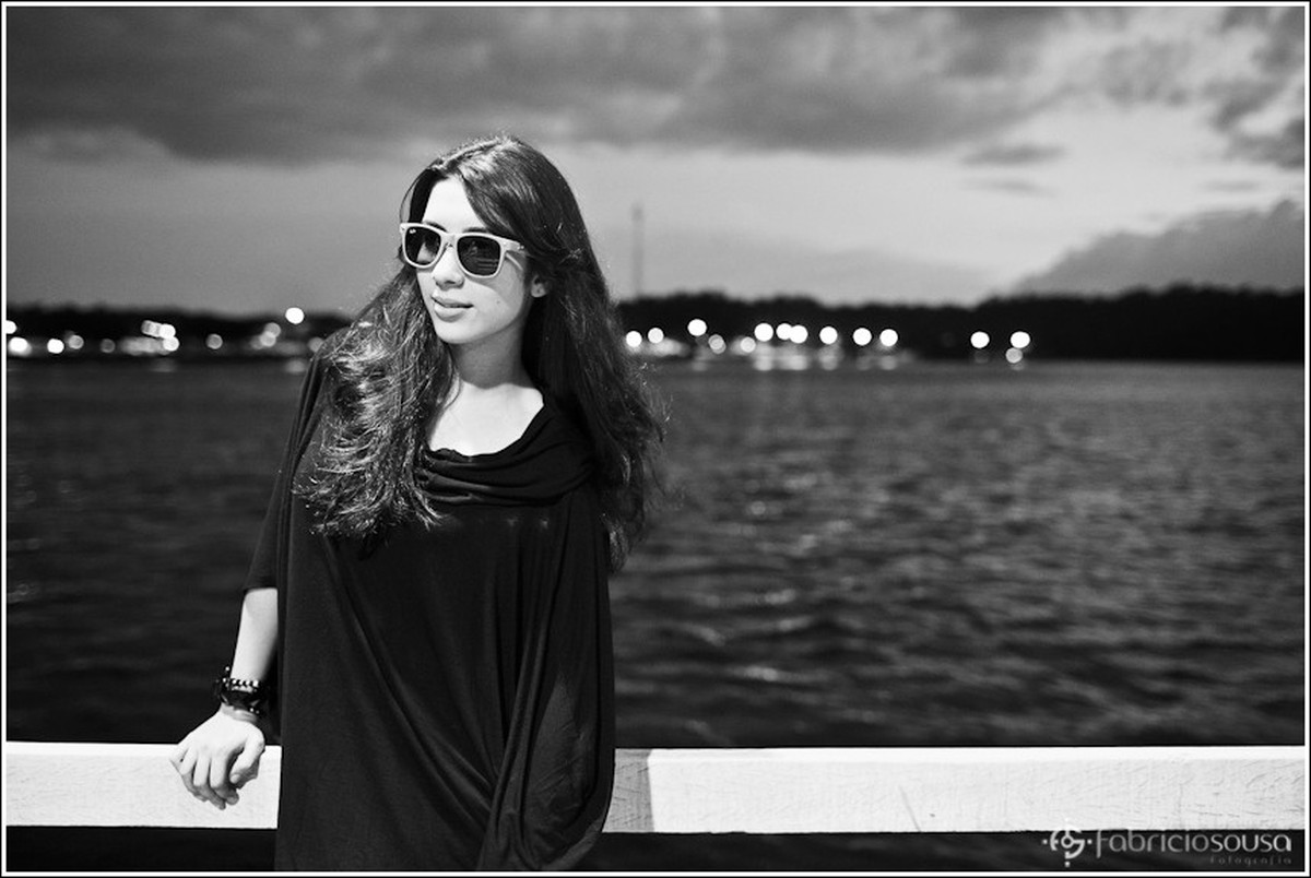 retrato debutante em preto e branco