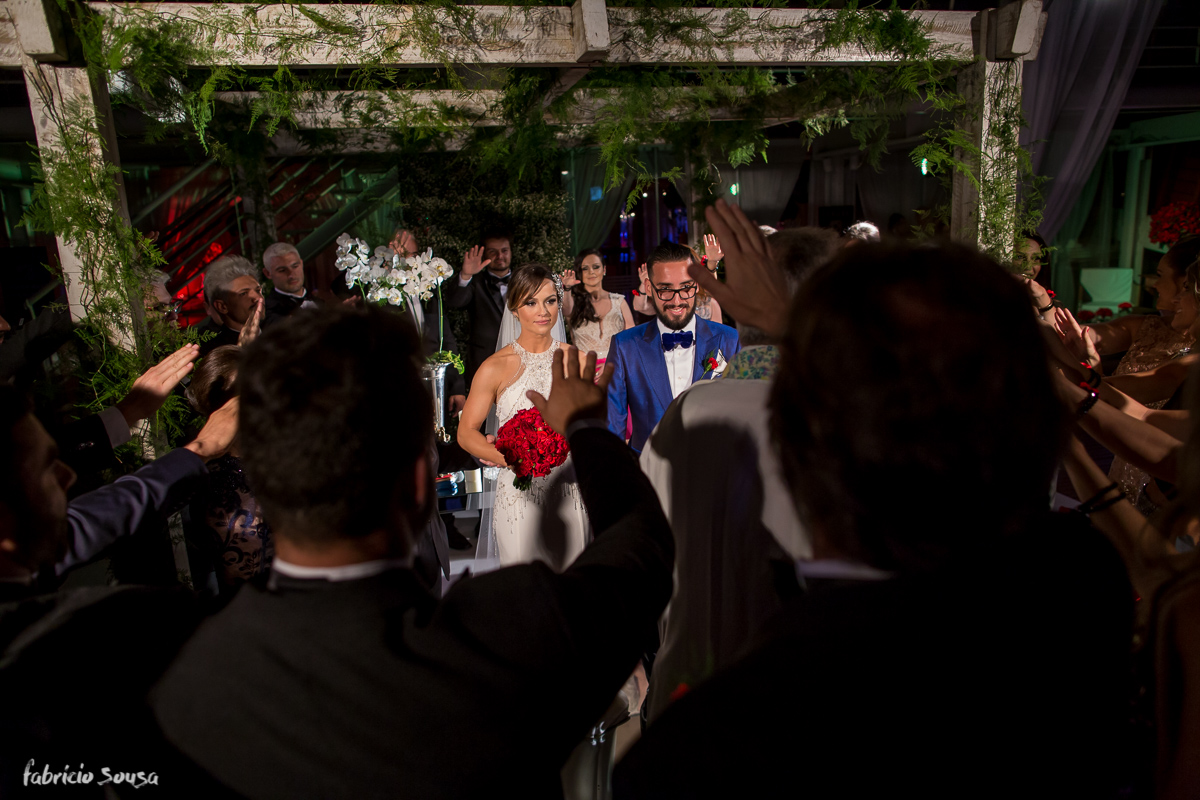 benção dos padrinhos na celebração do casamento