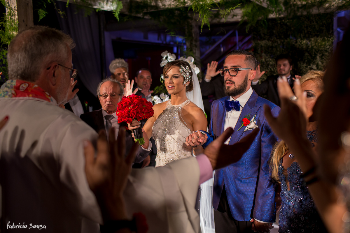 benção de pais e padrinhos para o casal