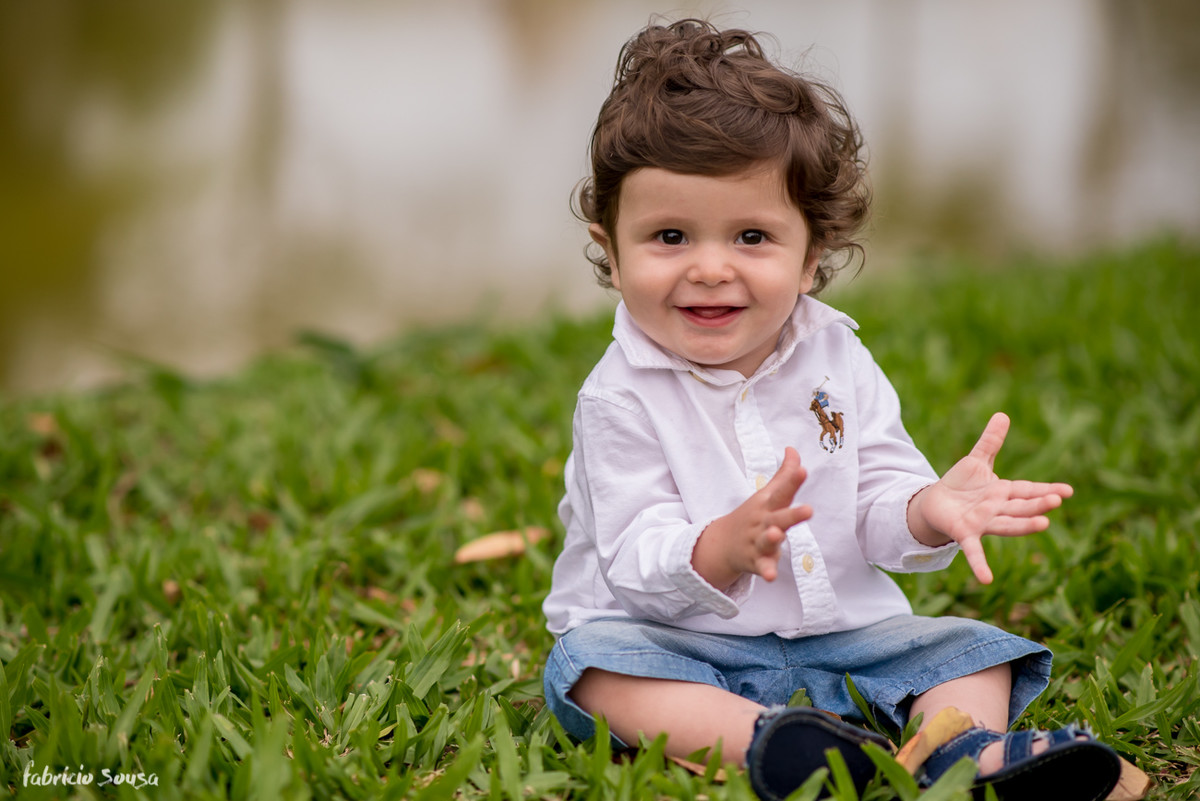 Caetano em sessão de fotos de 1 aninho - infantil