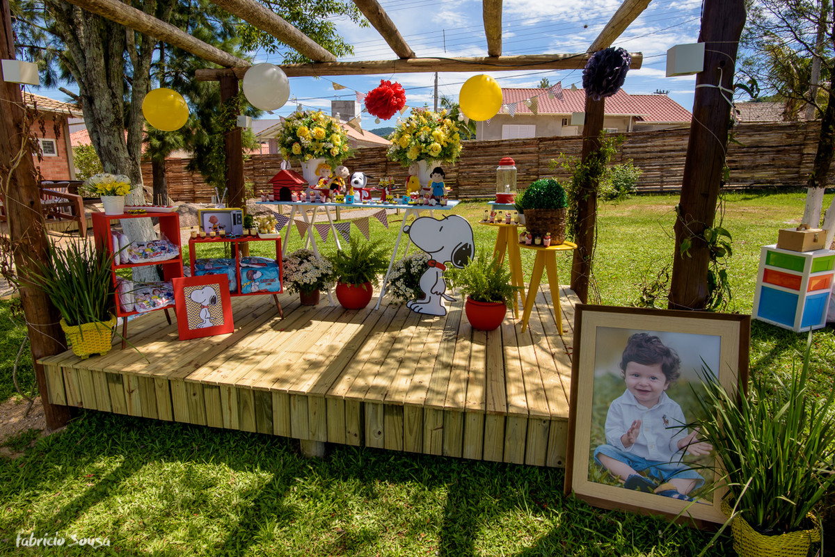 decoração infantil Snoopy do Caetano na ACREF Unisul