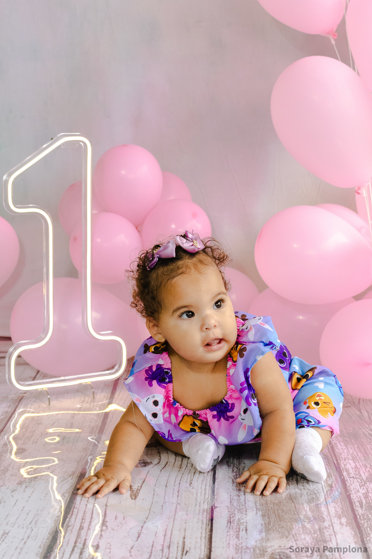 Ensaio Infantil de Aniversário 1 Ano da Maitê no Varanda Studio