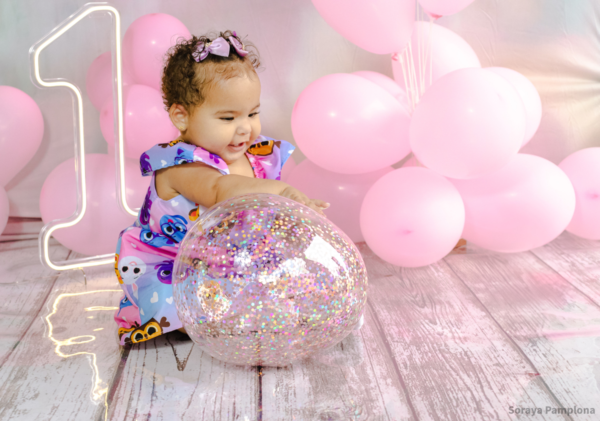 Ensaio Infantil de Aniversário 1 Ano da Maitê no Varanda Studio