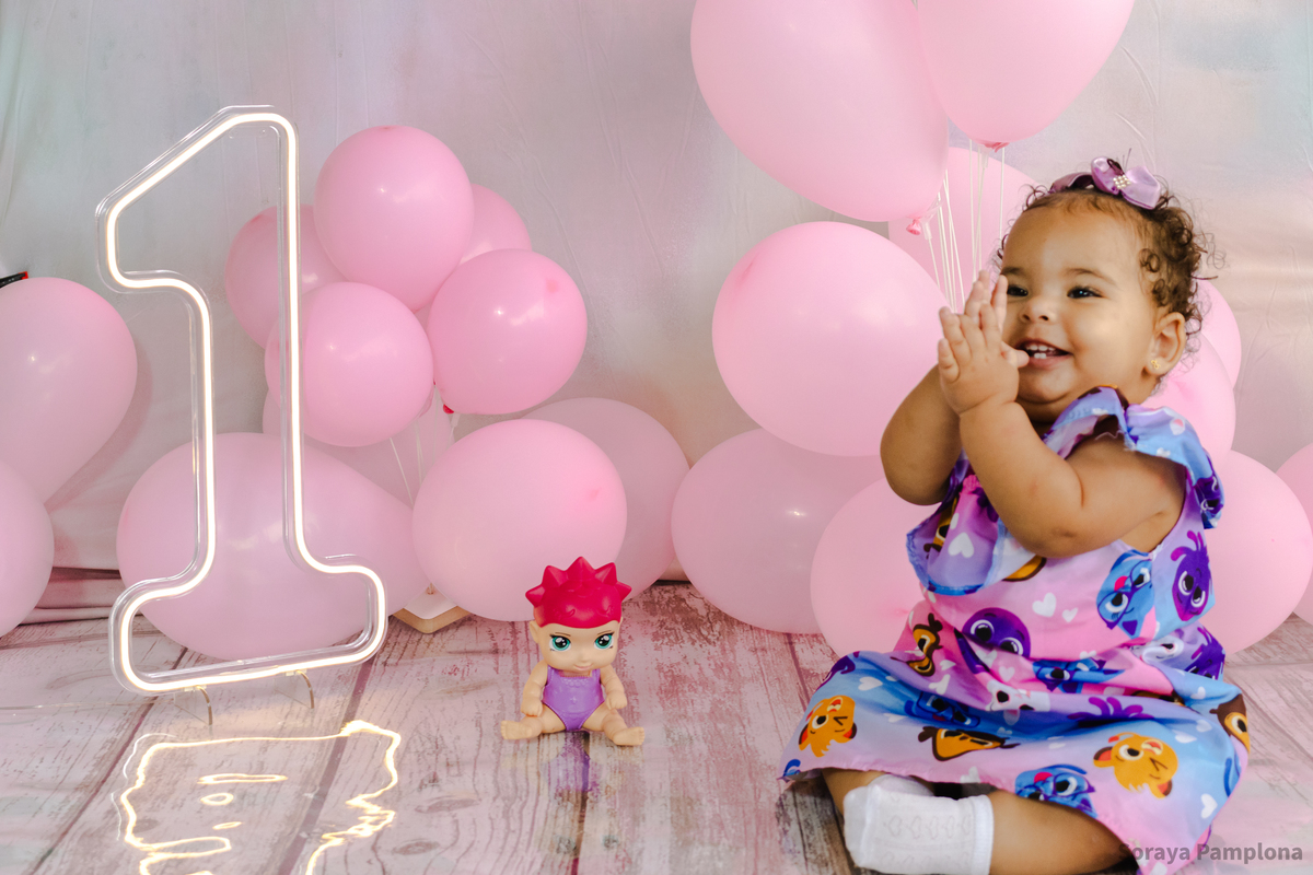 Ensaio Infantil de Aniversário 1 Ano da Maitê no Varanda Studio