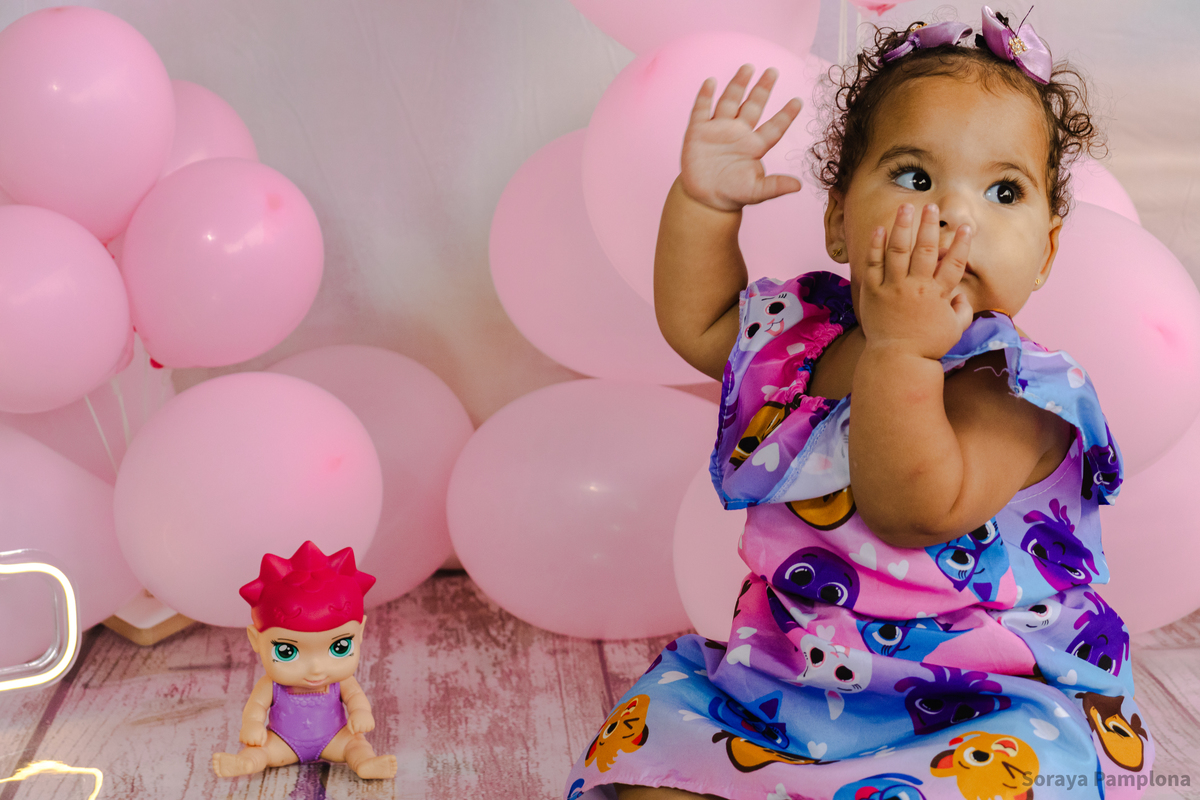 Ensaio Infantil de Aniversário 1 Ano da Maitê no Varanda Studio