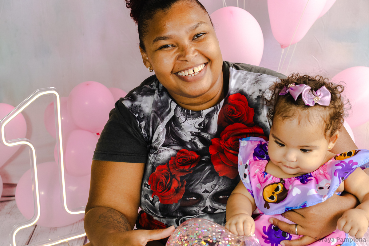 Ensaio Infantil de Aniversário 1 Ano da Maitê no Varanda Studio