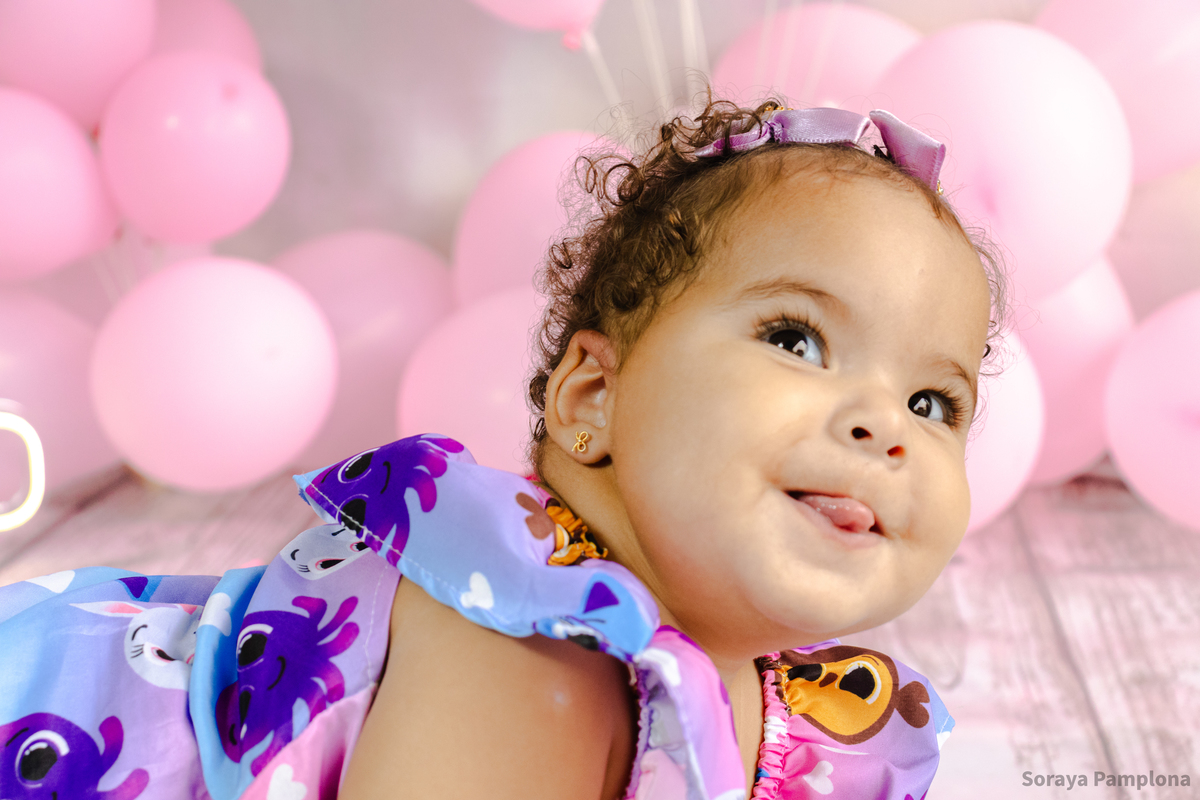 Ensaio Infantil de Aniversário 1 Ano da Maitê no Varanda Studio