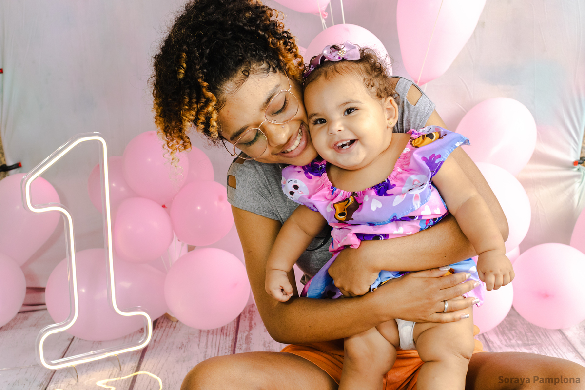 Ensaio Infantil de Aniversário 1 Ano da Maitê no Varanda Studio