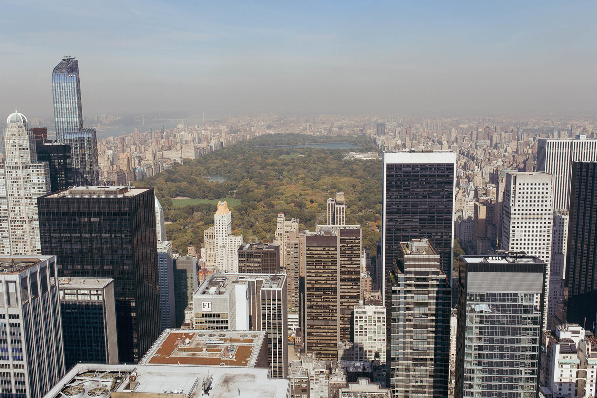 skyline new york central park empire states building