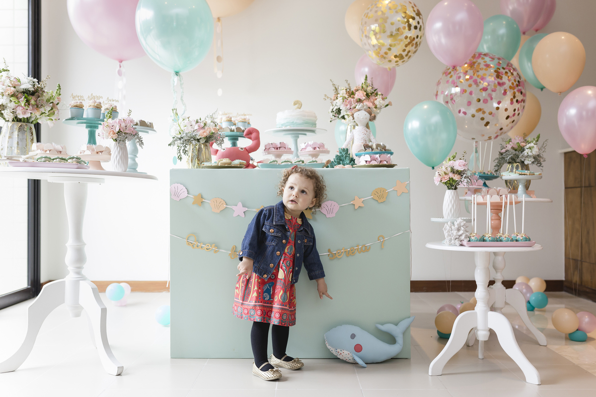 festa decoracao sereia 2 anos infantil petite partie 