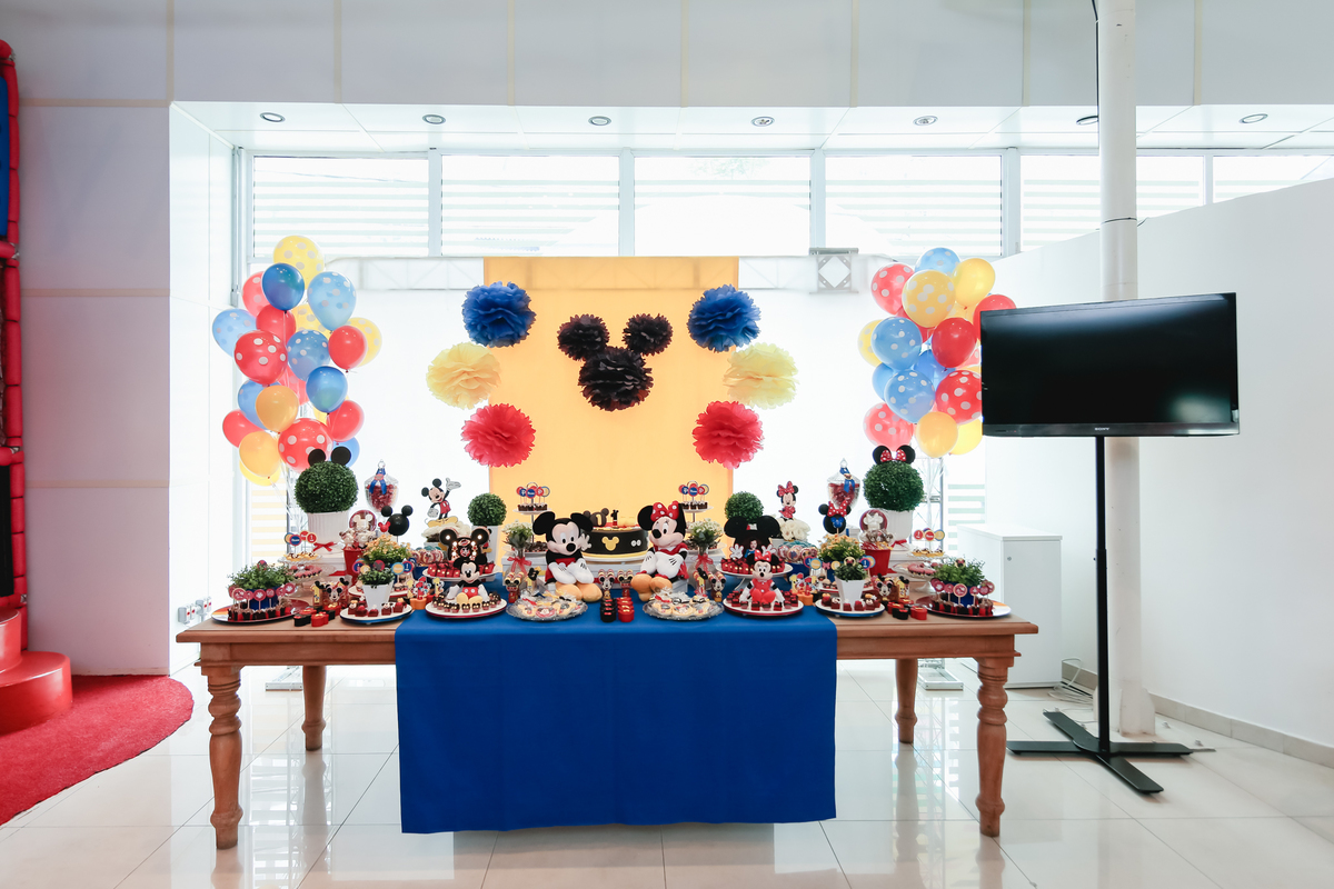 festa infantil elefante colorido buffet