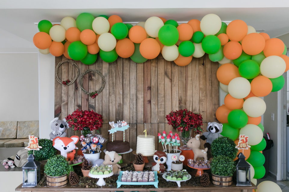 festa animais do bosque decoração
