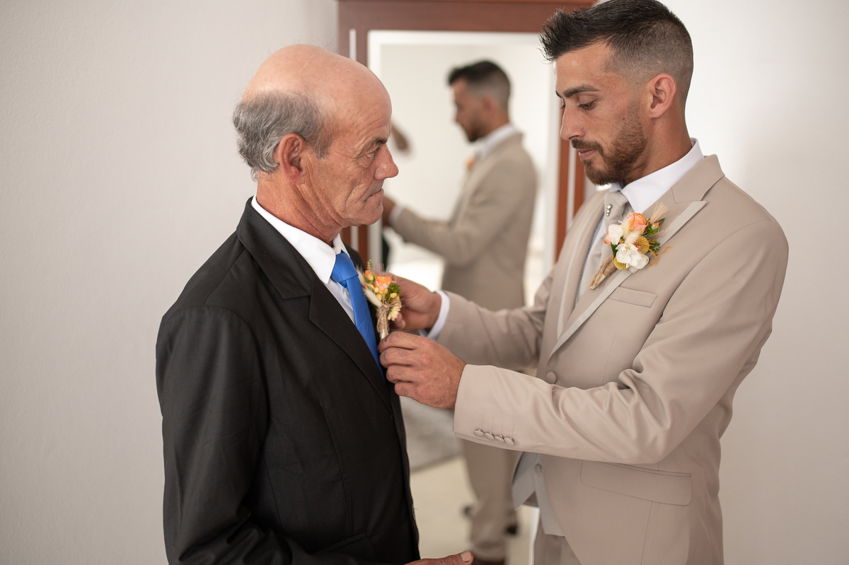noivo e seu pai