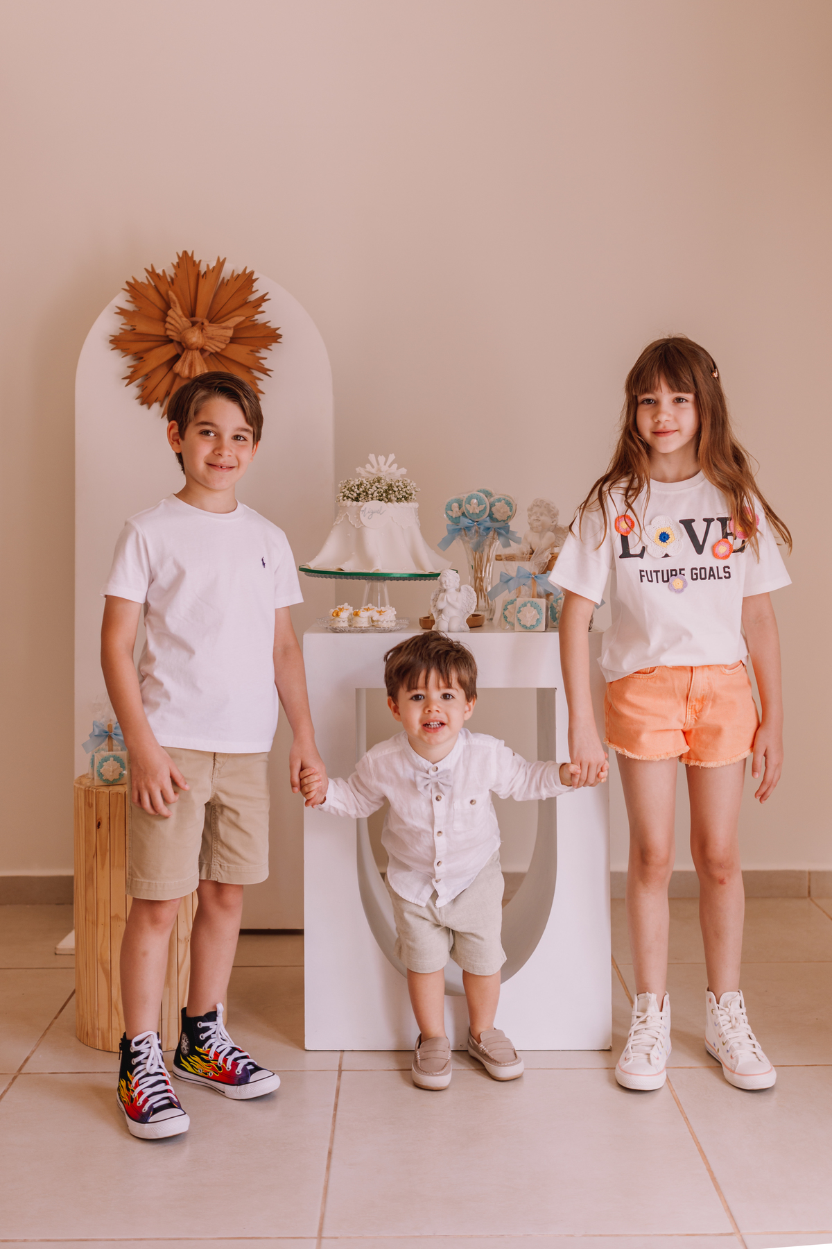 decoração de batismo / batizado em ribeirão preto feito em casa de menino