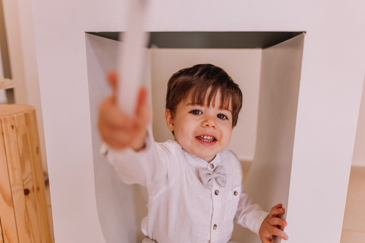 decoração de batismo / batizado em ribeirão preto feito em casa de menino