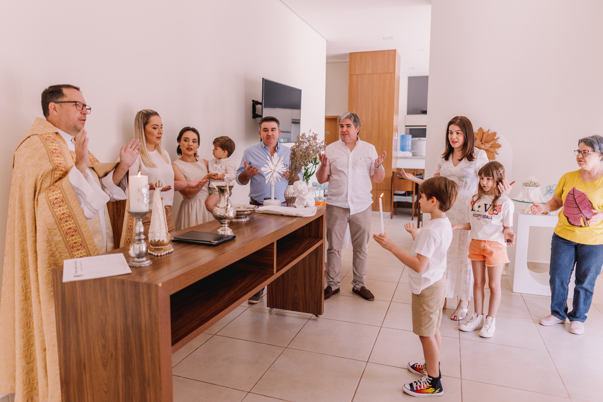 decoração de batismo / batizado em ribeirão preto feito em casa de menino