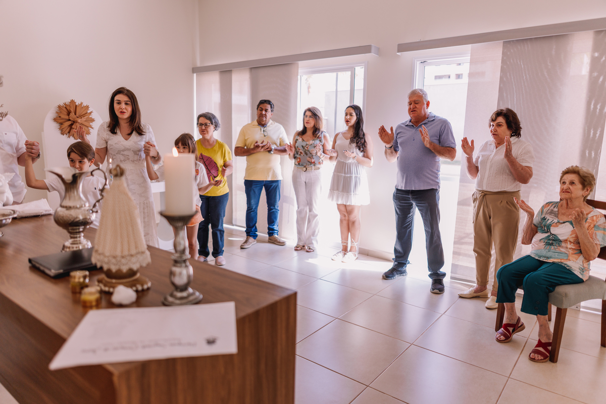 decoração de batismo / batizado em ribeirão preto feito em casa de menino