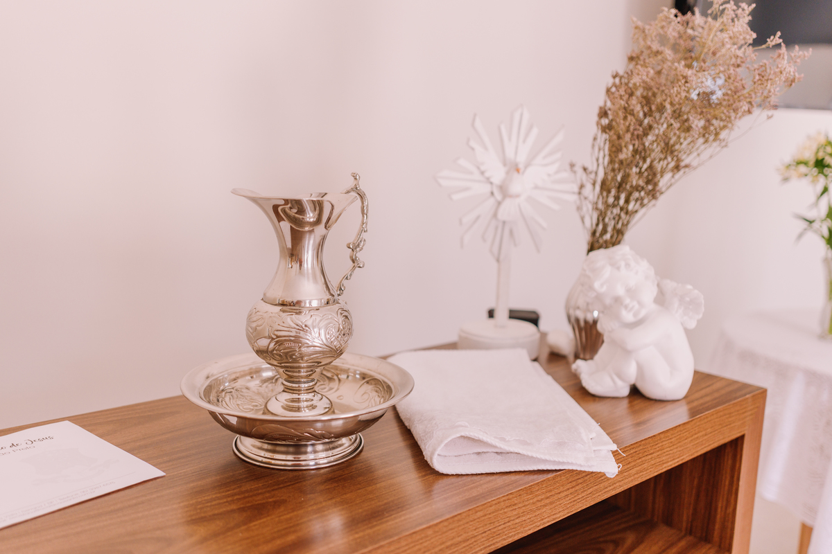 decoração de batismo / batizado em ribeirão preto feito em casa de menino