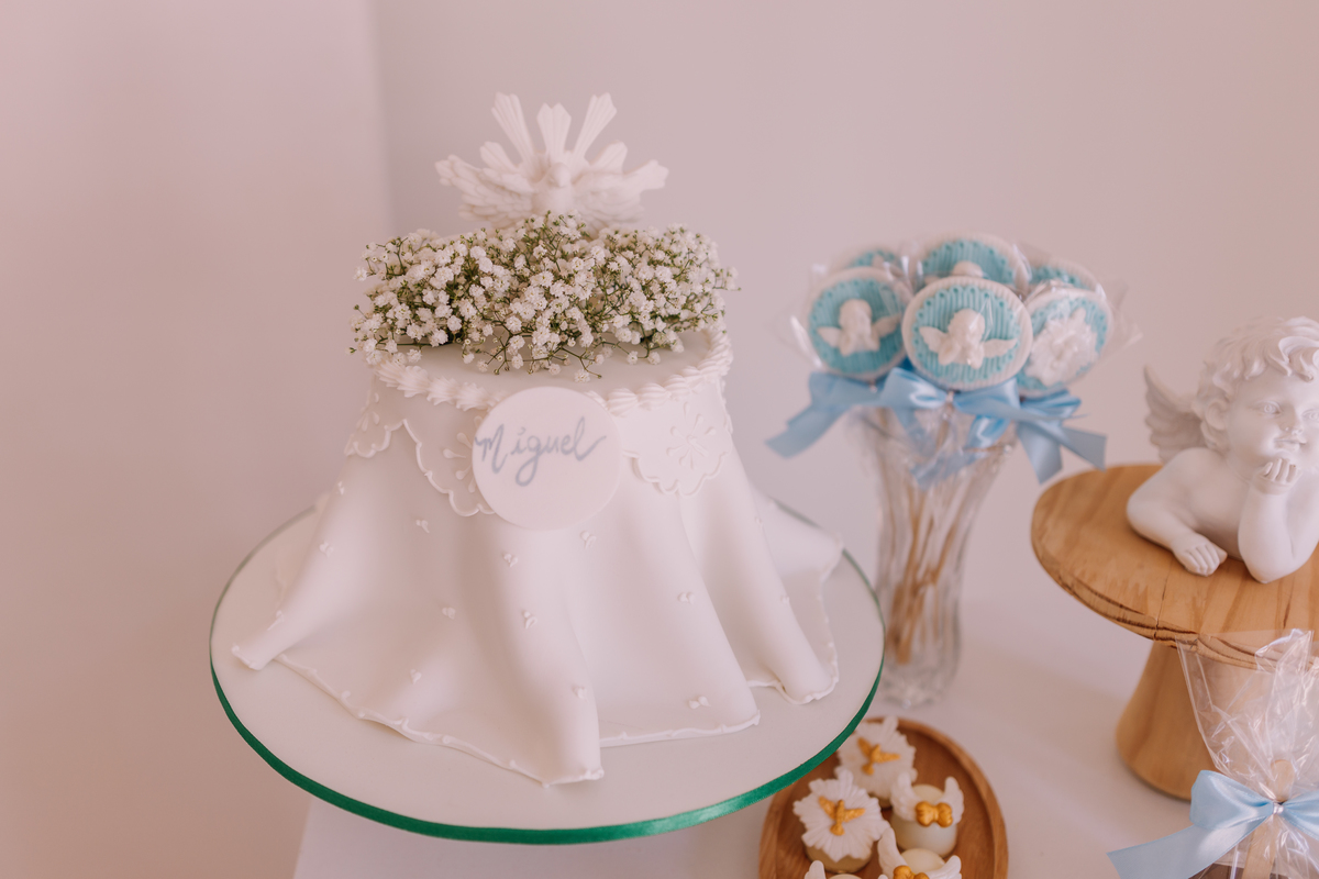 decoração de batismo / batizado em ribeirão preto feito em casa de menino
