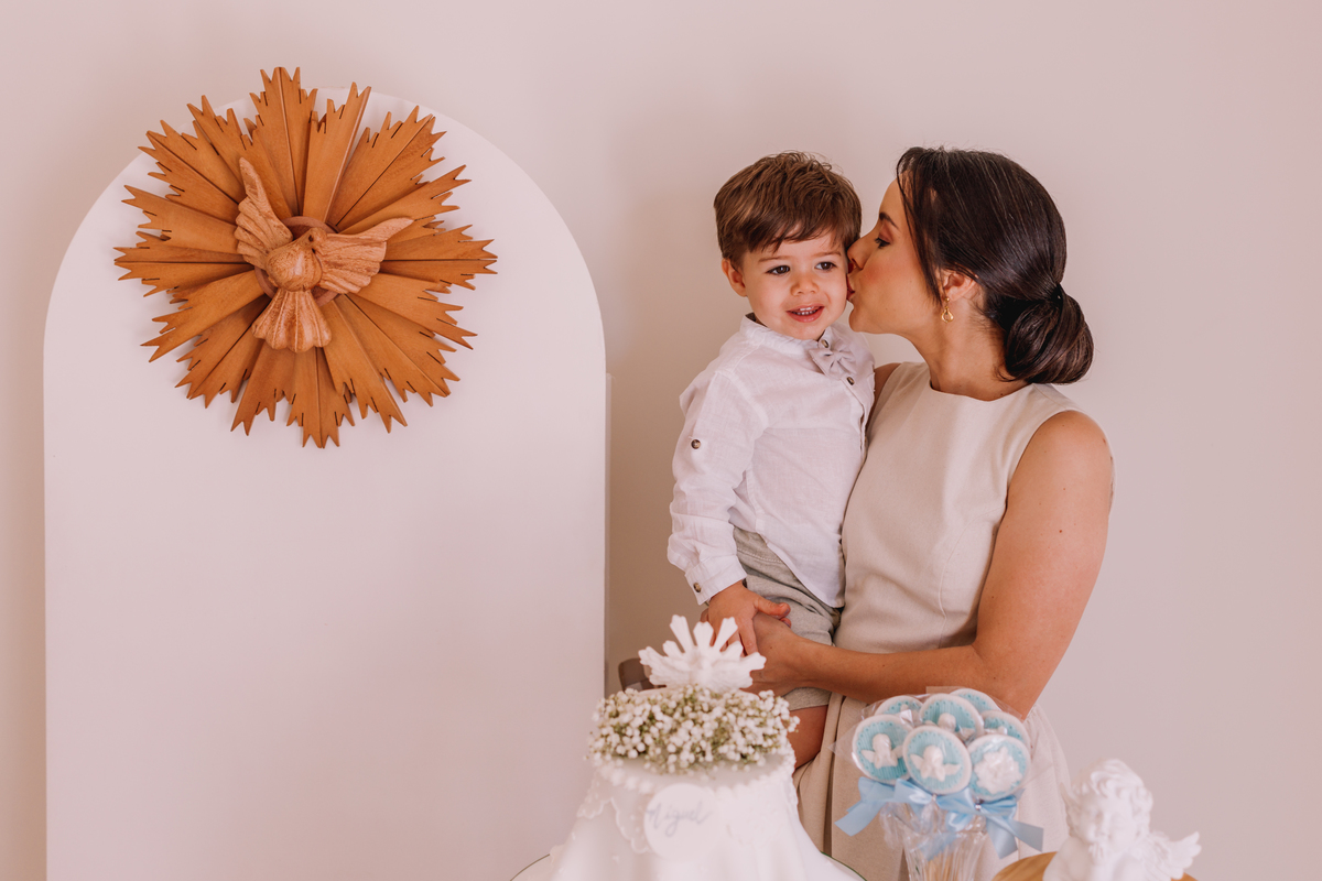 decoração de batismo / batizado em ribeirão preto feito em casa de menino