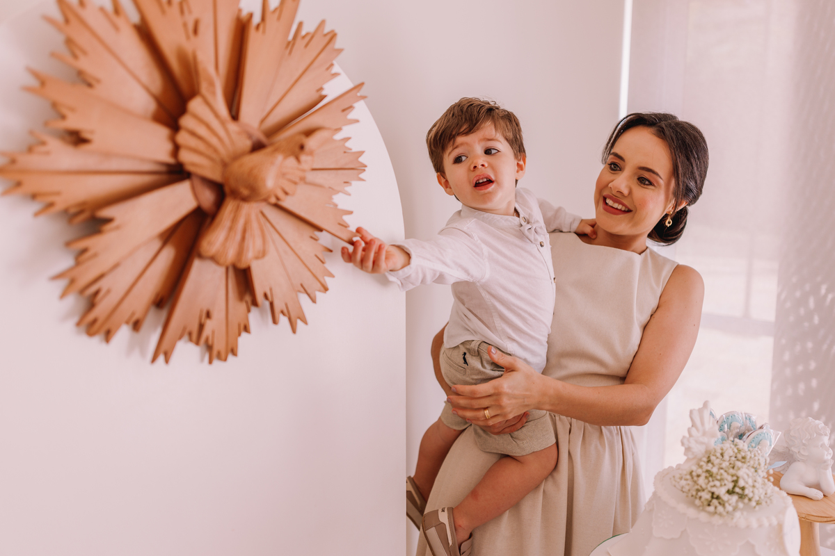 decoração de batismo / batizado em ribeirão preto feito em casa de menino
