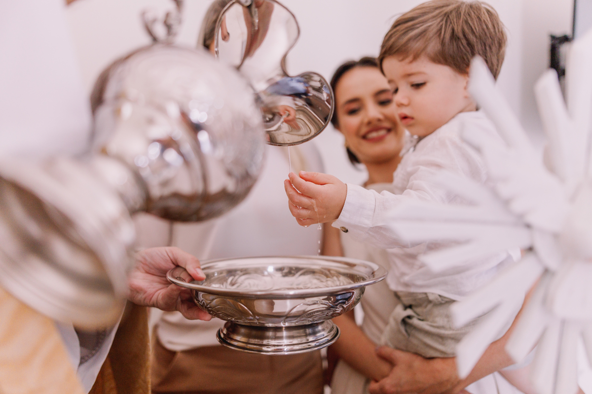 decoração de batismo / batizado em ribeirão preto feito em casa de menino