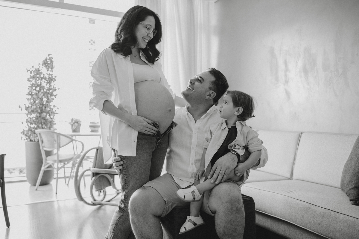 ensaio gestante em casa segundo filho