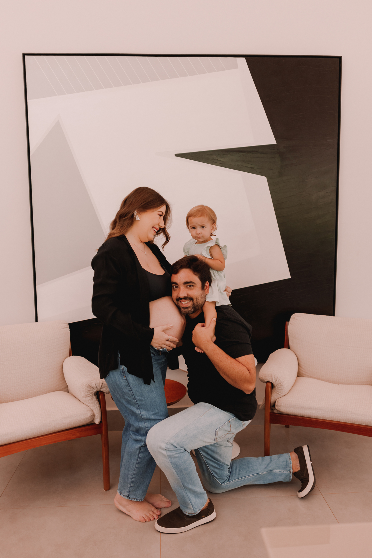 ensaio gestante em casa