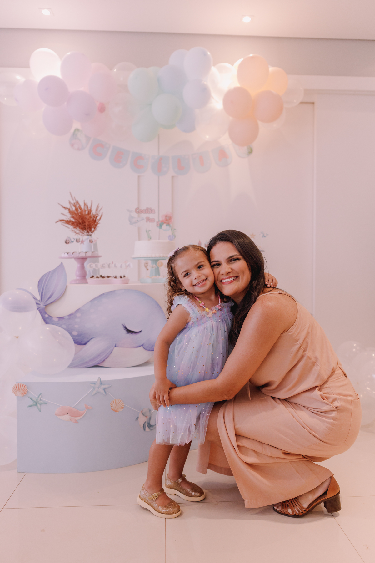 decoração afetiva ribeirão preto festa em casa brunch baleia em aquarela