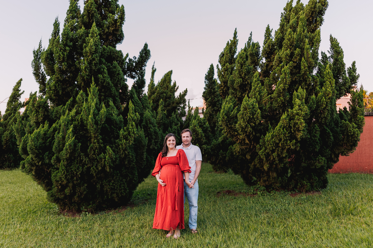 ensaio gestante externo no por do sol 