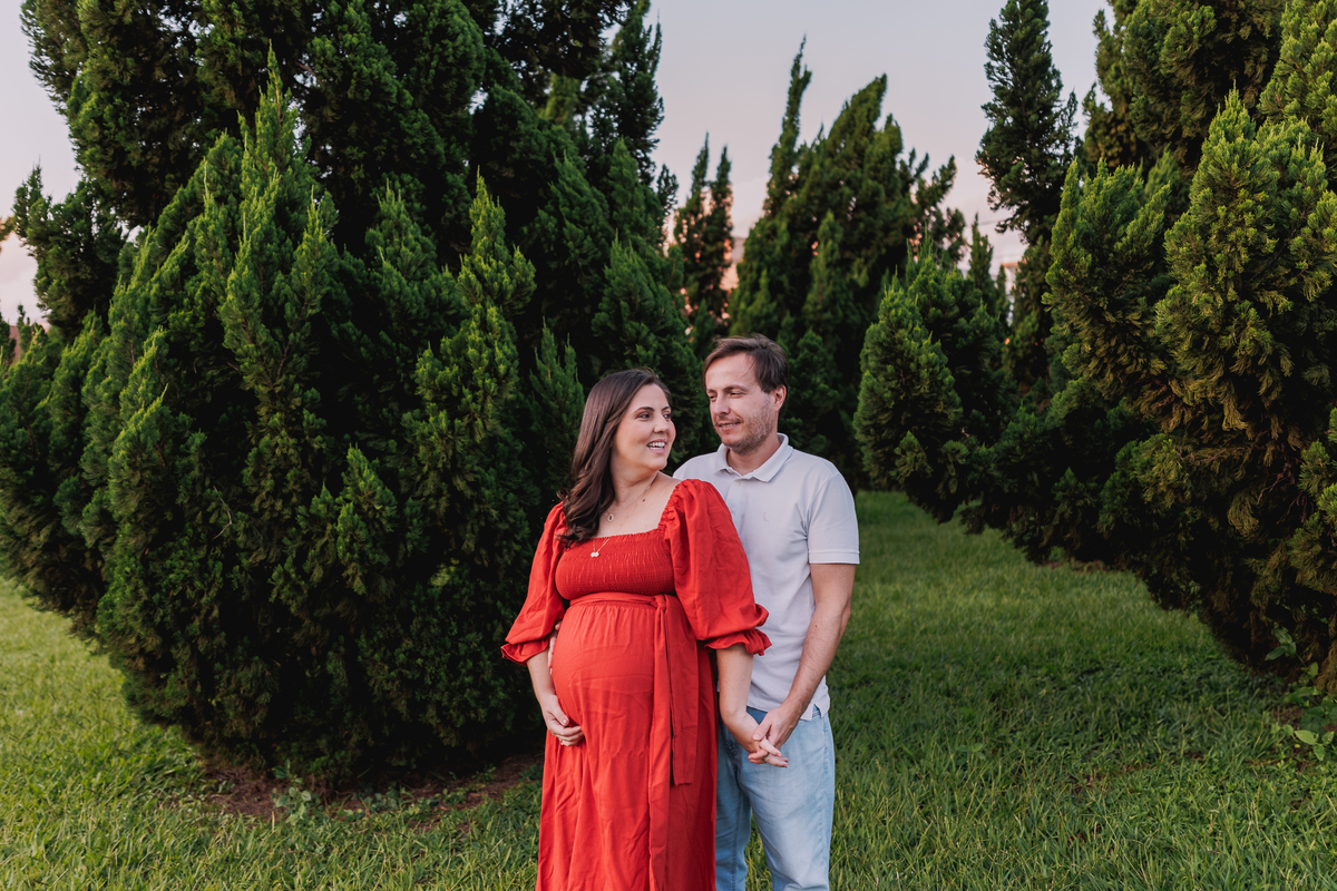 ensaio gestante externo no por do sol 