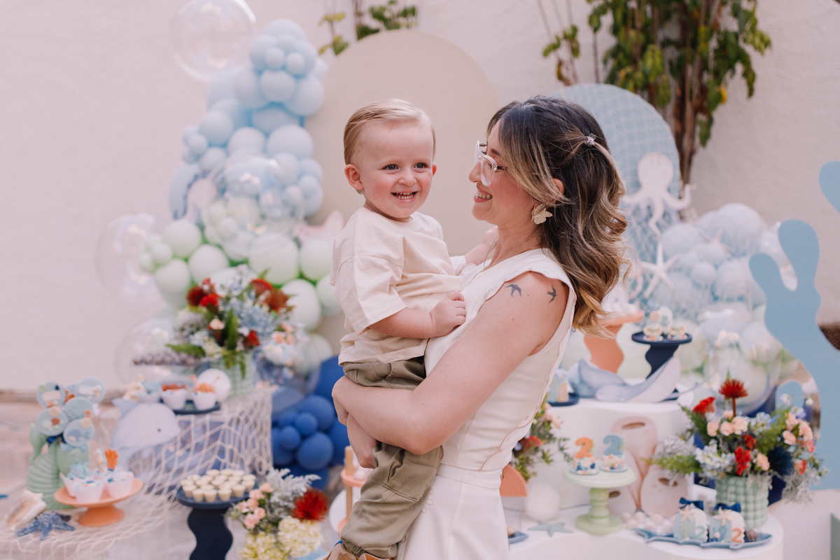 festa de gêmeos decoração fundo do mar área de laser ribeirao preto 