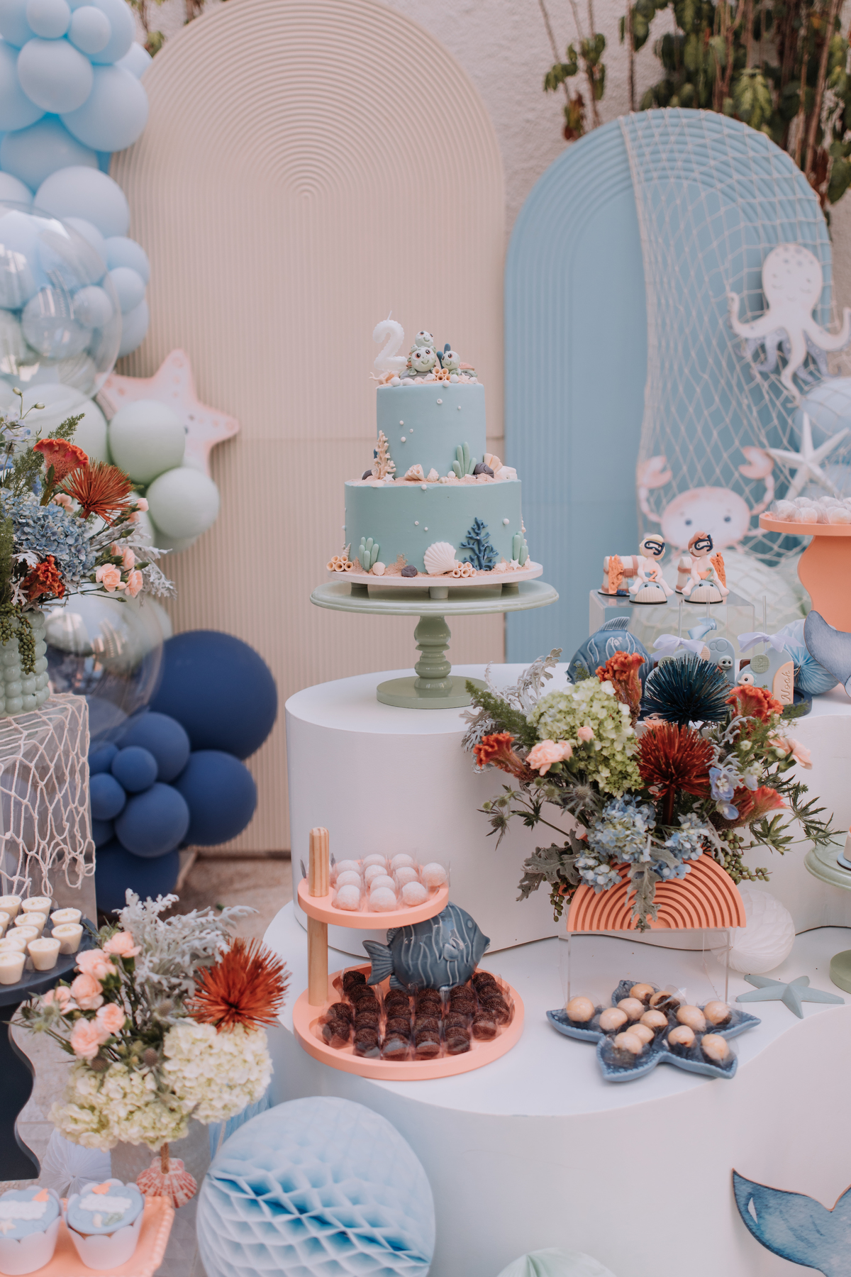 festa de gêmeos decoração fundo do mar área de laser ribeirao preto 