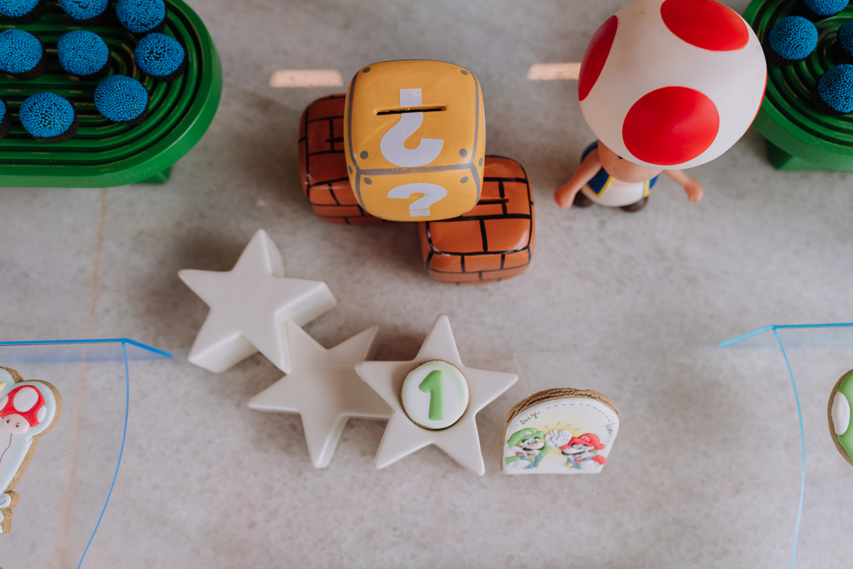 decoração festa mario e luigi