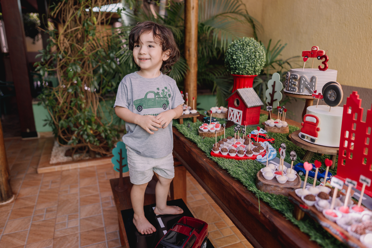 decoração de aniversário com o tema carros