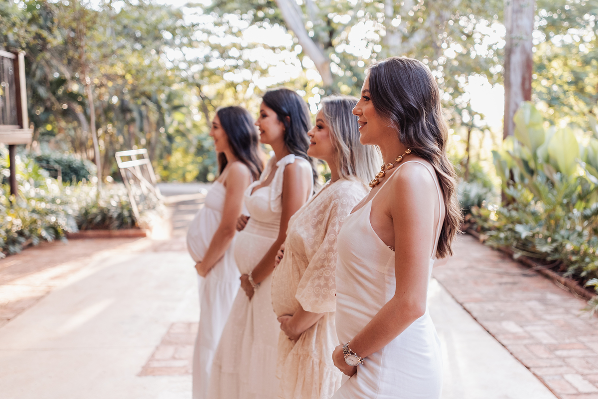 ensaio externo gestante gravida amigas espaço bella cita ribeirao preto por do sol
