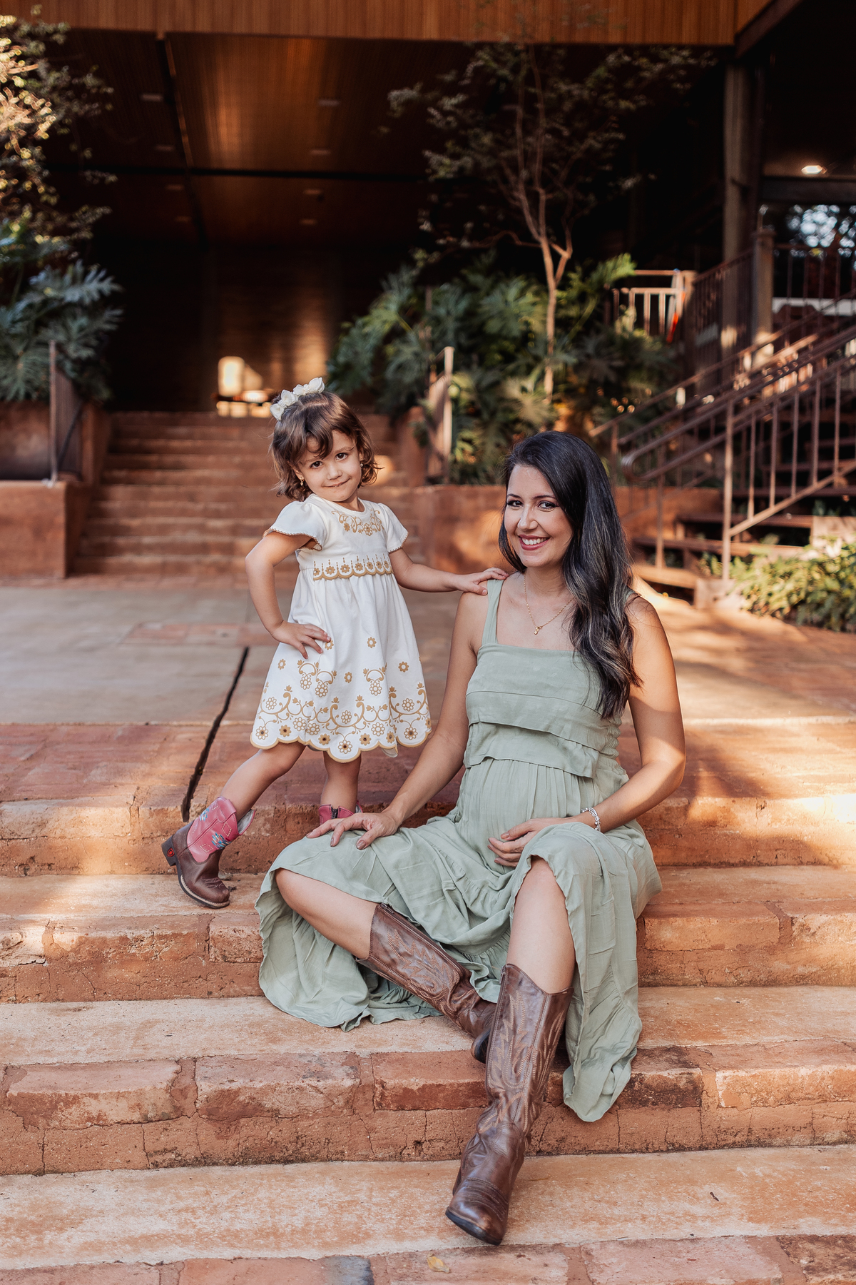 ensaio externo gestante gravida amigas espaço bella cita ribeirao preto por do sol