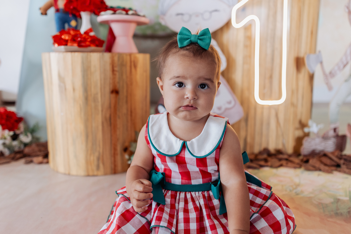 decoração festa de 1 aninho tema chapeuzinho vermelho menina