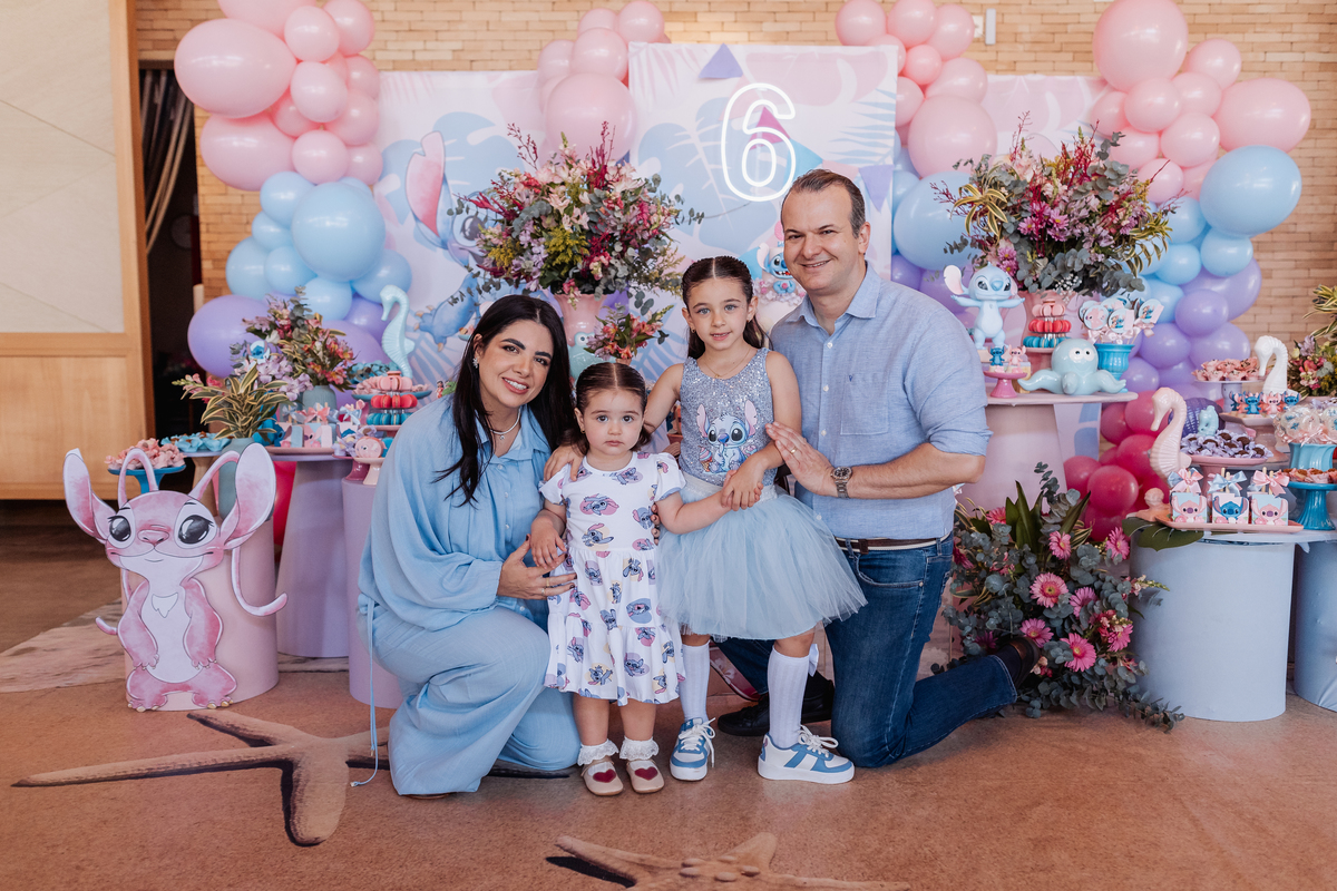 festa infantil de menina decoração tema Lilo e Stitch espaço carambola ribeirão preto