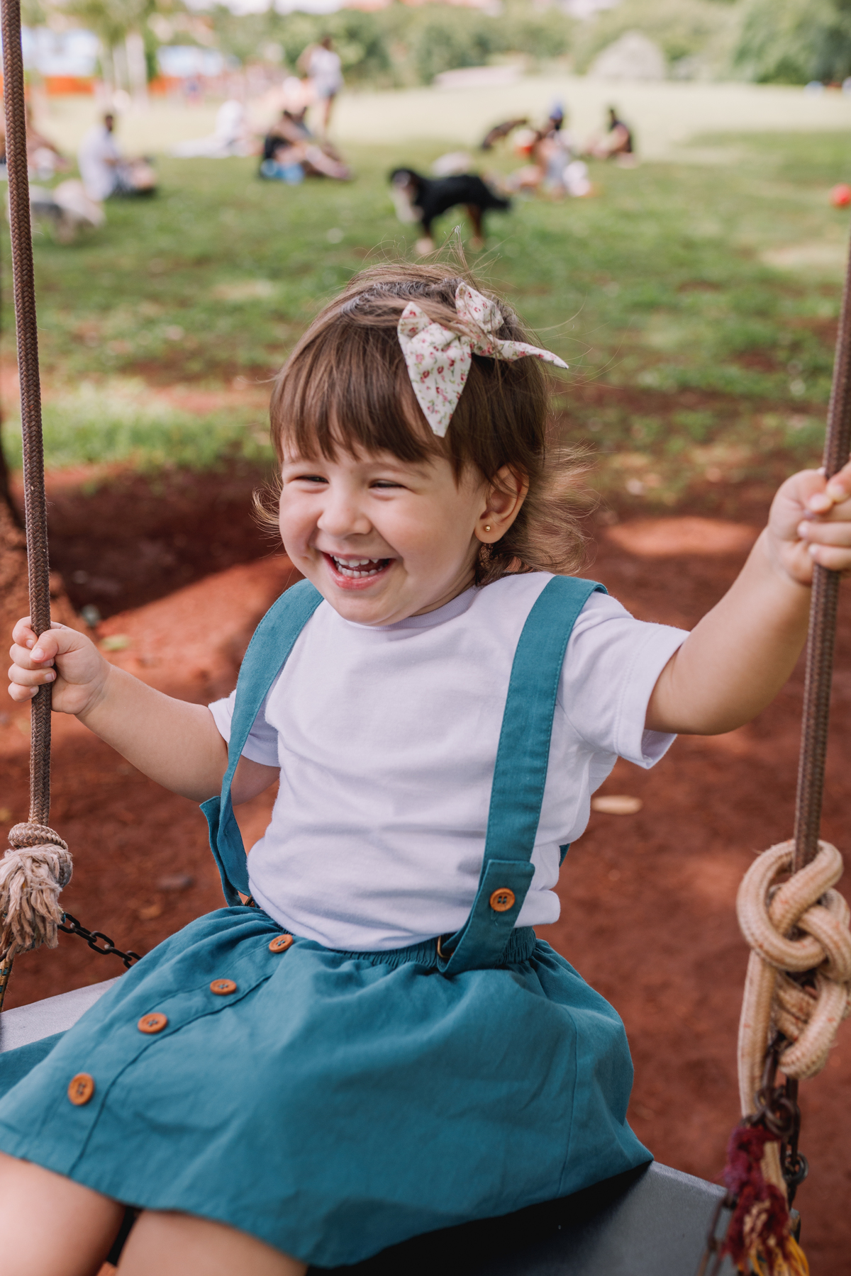 criança brincando no balanço festa no parque em ribeirão preto festa de menina 2 anos tassia garcia fotografia