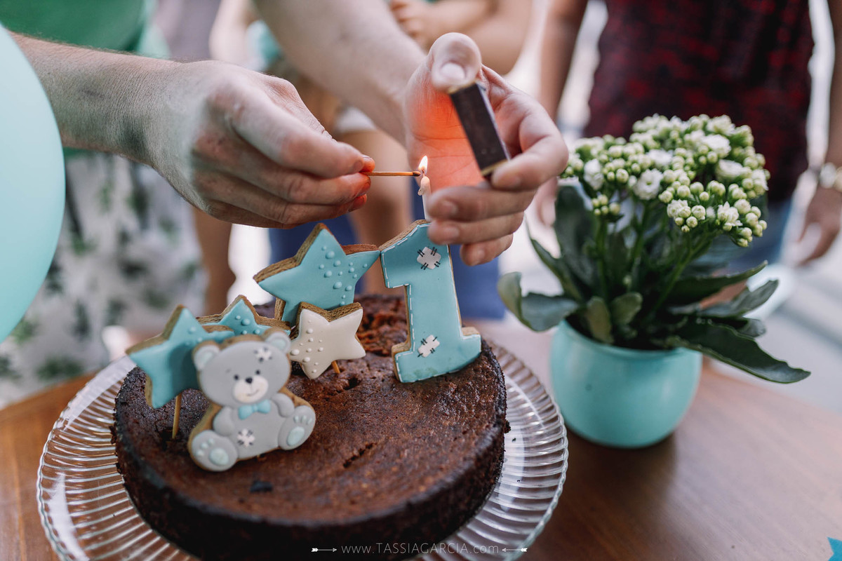 vela decorada festa intimista de menino em casa 1 aninho em ribeirão preto