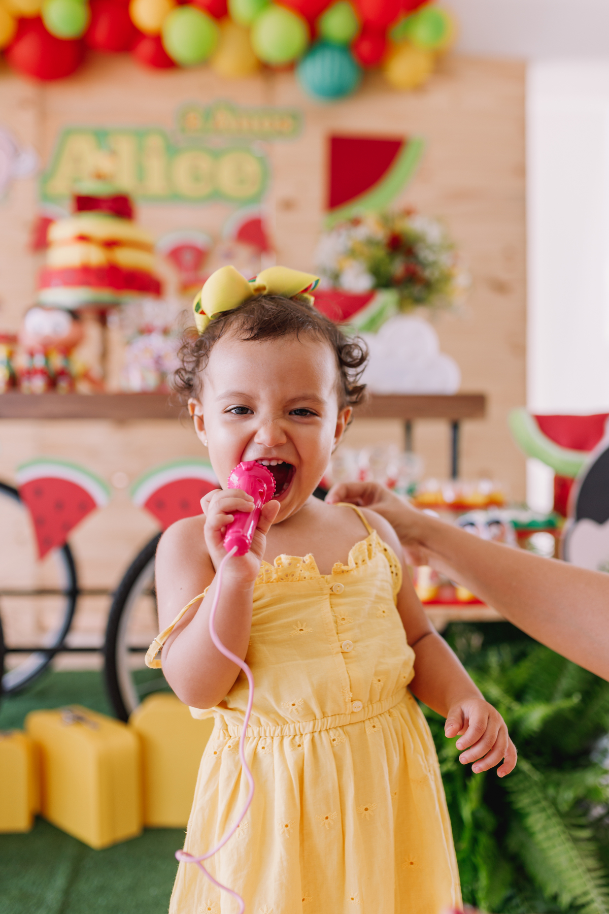 festa em casa com decoração no tema da magali aniversário de 2 anos em ribeirão preto tassia garcia fotografia