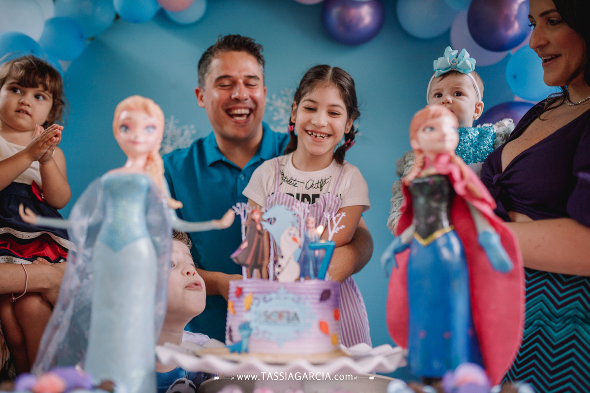 aniversário de 7 anos tema frozen festa em casa ribeirão preto tassia garcia fotografia
