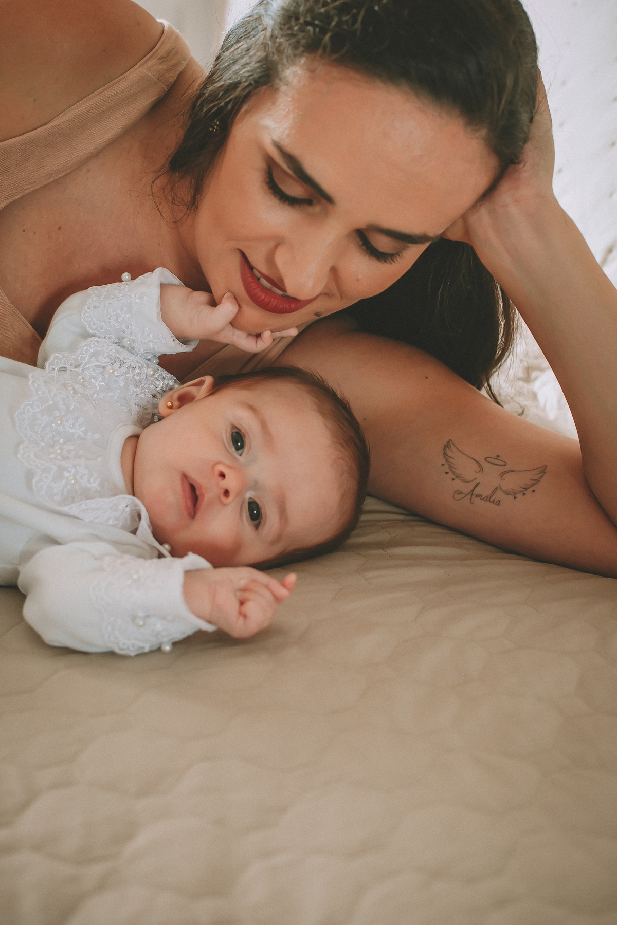 foto de bebê arco iris