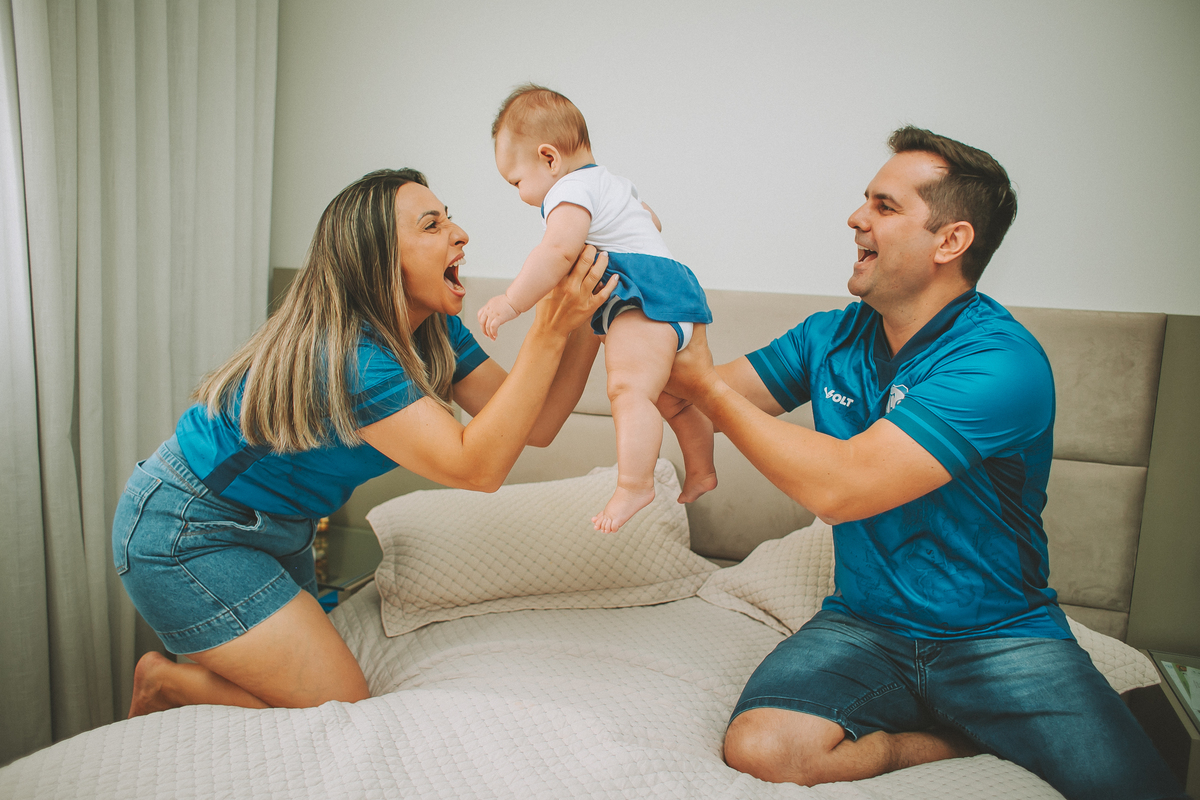 Ensaio de família em casa
